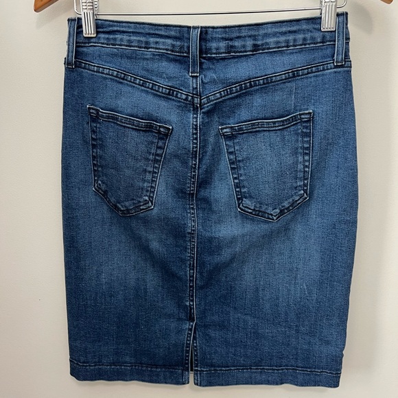 Just Black Brand Denim Skirt Women’s Size Medium Stretch Distressed Made In USA - Picture 5 of 11